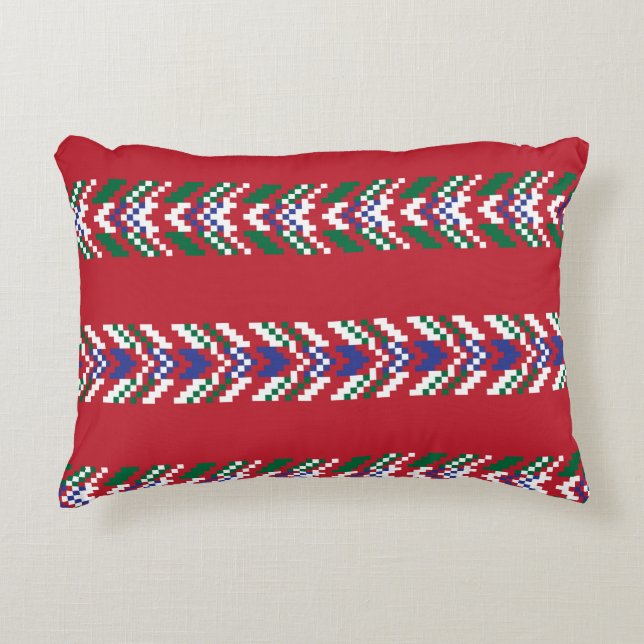 Chevron fair isle seamless pattern designallover,  decorative cushion (Front)