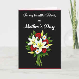 Chevron Flower Family Card