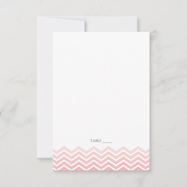 Chevron FOLDABLE Place Cards - Eggplant (Front)
