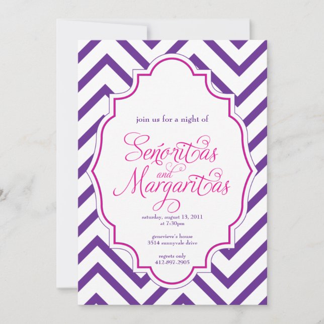 CHEVRON - Girls Night Out - Invitation (Front)