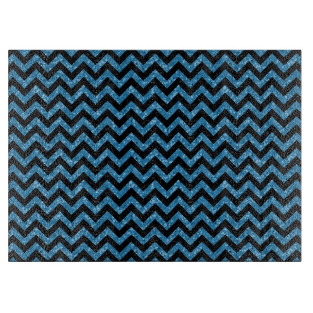 Chevron Glitter Look Cutting Board (Front)