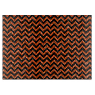 Chevron Glitter Look Cutting Board