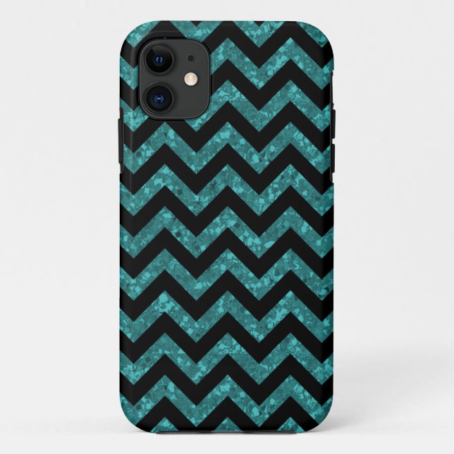Chevron Glitter Look iPhone 5 Tough Xtreme Case (Back)