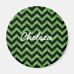 Chevron Glitter Look Magnet
