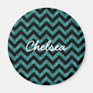 Chevron Glitter Look Magnet
