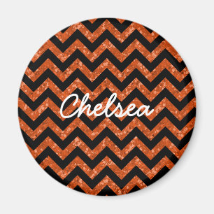 Chevron Glitter Look Magnet
