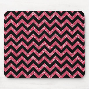 Chevron Glitter Look Mousepad