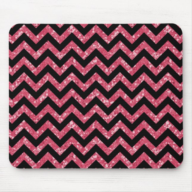 Chevron Glitter Look Mousepad (Front)