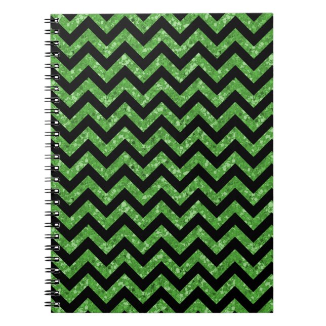 Chevron Glitter Look Notebook (Front)