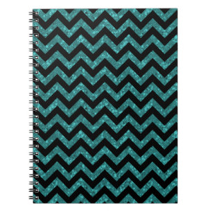 Chevron Glitter Look Notebook
