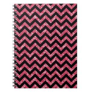 Chevron Glitter Look Notebook