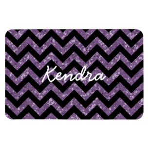 Chevron Glitter Look Premium Magnet