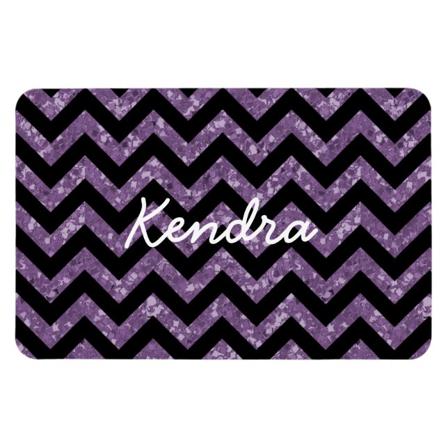 Chevron Glitter Look Premium Magnet (Horizontal)