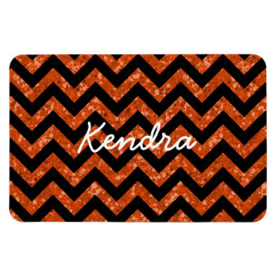 Chevron Glitter Look Premium Magnet