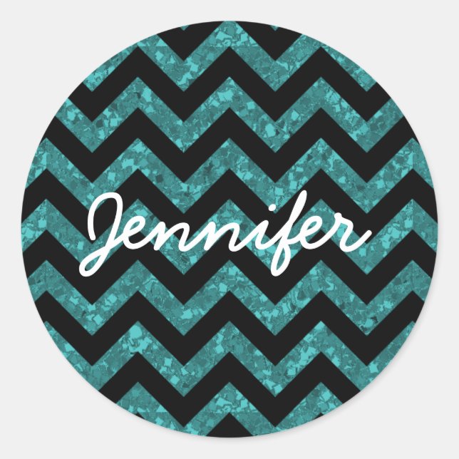 Chevron Glitter Look Stickers (Front)