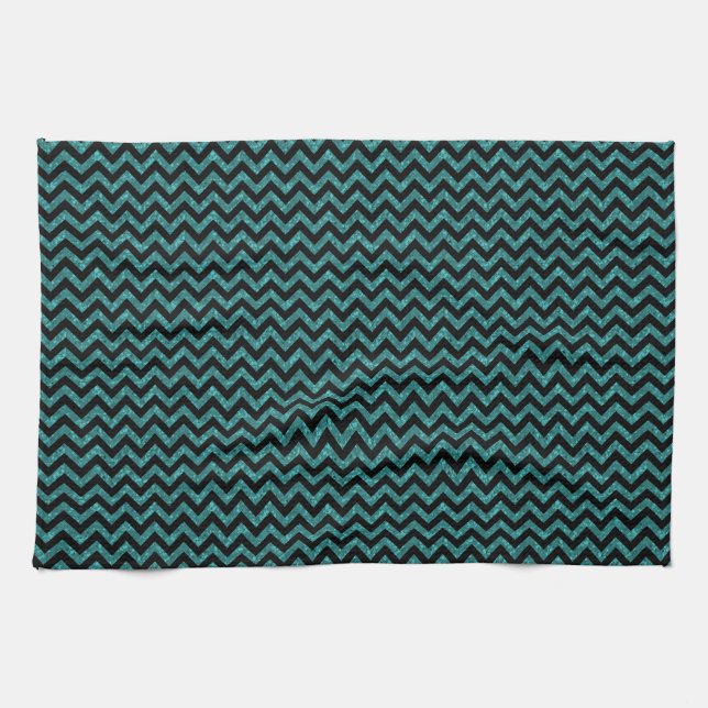 Chevron Glitter Look Towel (Horizontal)