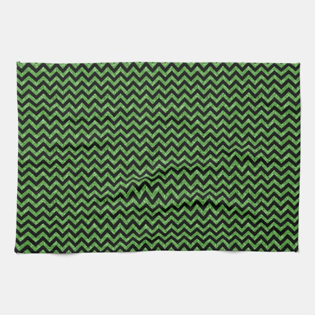 Chevron Glitter Look Towel (Horizontal)