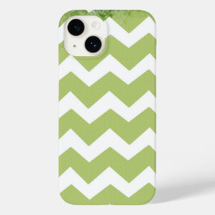 Chevron Green White Pattern Case-Mate iPhone 14 Case