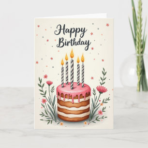 Chevron Happy Birthday Card