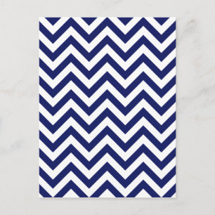 Chevron in Blue and White Postcard