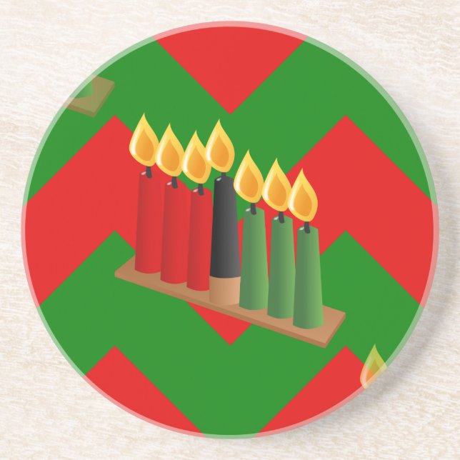 chevron kwanzaa coaster (Front)