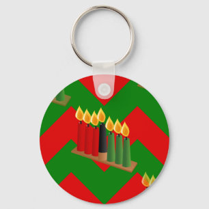 chevron kwanzaa key ring