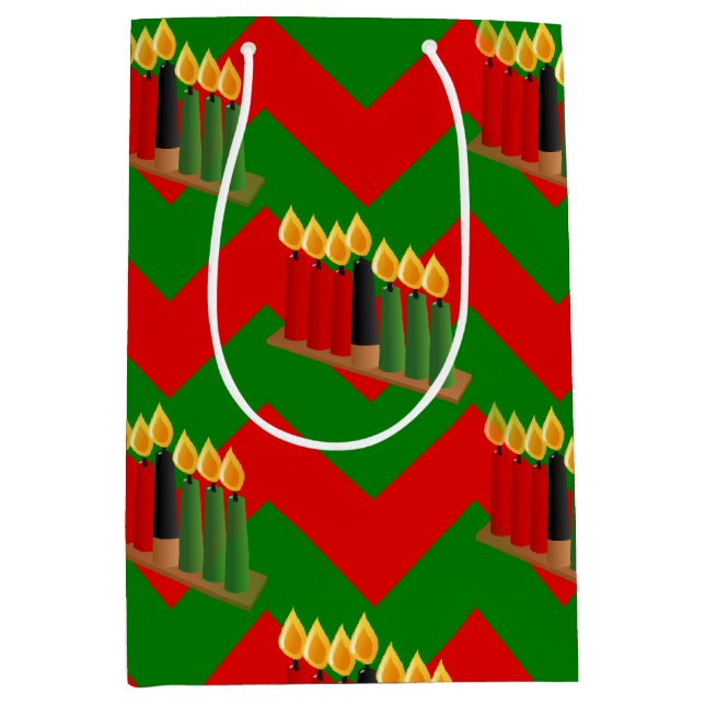 chevron kwanzaa  medium gift bag (Front)