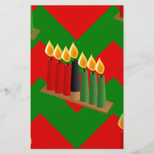 chevron kwanzaa stationery