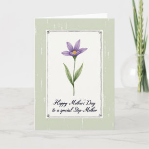 Chevron Lavender Floral Note Card