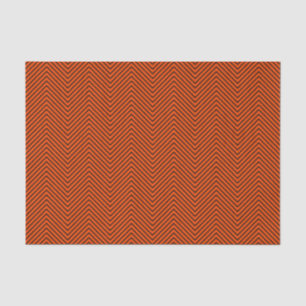 Chevron Line Tissue Paper - Black on Bright Orange