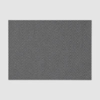 Chevron Line Tissue Paper - White on Black