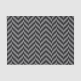 Chevron Line Tissue Paper - White on Black
