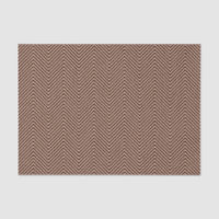 Chevron Line Tissue Paper - White on Brown