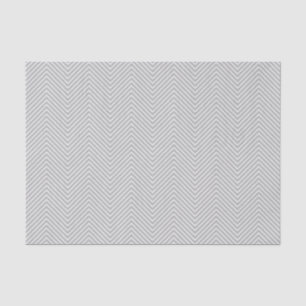 Chevron Line Tissue Paper - White on Gray