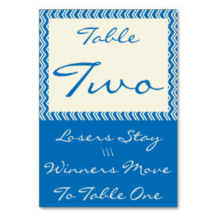 Chevron Linen Bunco Table Card #2