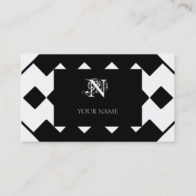 Chevron Modern Pattern Business Card (Front)