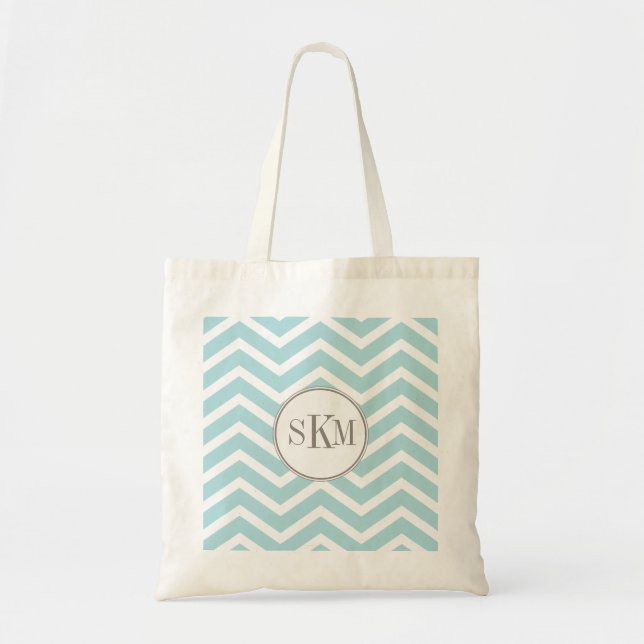 Chevron Monogram Personalised Tote Bag (Front)
