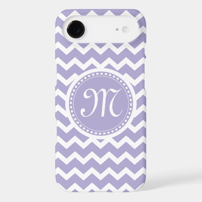 Chevron Monogram Retro Purple and White Case-Mate iPhone Case (Back)
