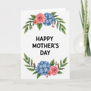 Chevron Mothers Day Floral Card