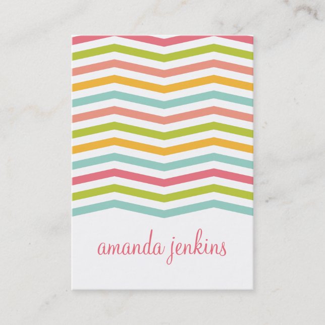 Chevron Multi-Colour Calling Card (Front)