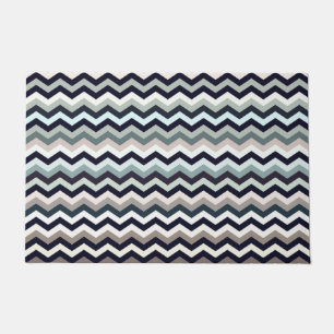 Chevron Muted Multicolor Pattern Doormat