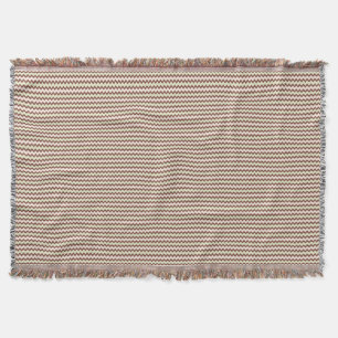 Chevron natural warm brown pastel pink green throw blanket
