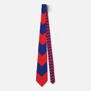 Chevron Navy Blue & Red Any Type/Size Custom Tie