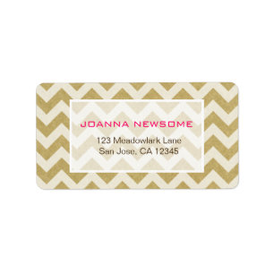 Chevron Pattern Address Labels