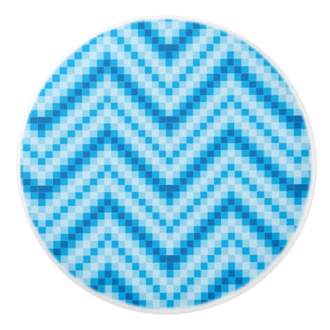 Chevron Pattern Background Ceramic Knob (Front)