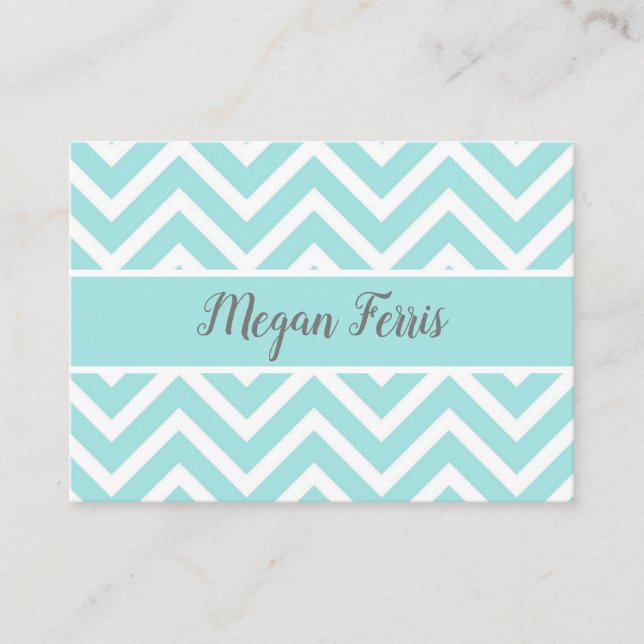 Chevron Pattern Business Card (Front)