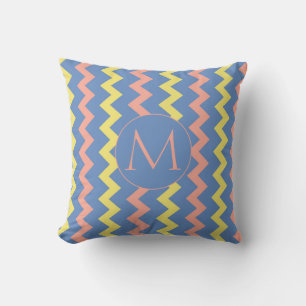 Chevron Pattern Custom Monogram Cushion