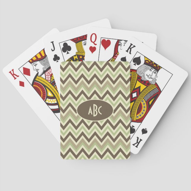 Chevron Pattern custom playing cards (Back)