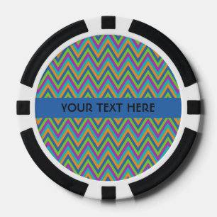 Chevron Pattern custom poker chips