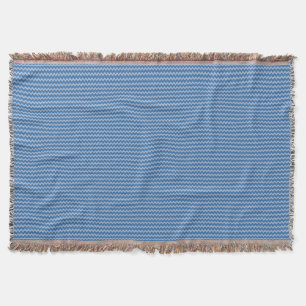 Chevron pattern dark blue light blue throw blanket